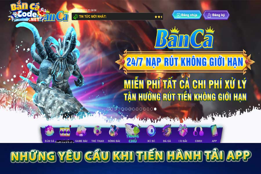 Những yêu cầu khi tiến hành tải app